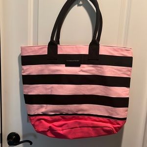 Almost new Victoria’s Secret black and pink tote